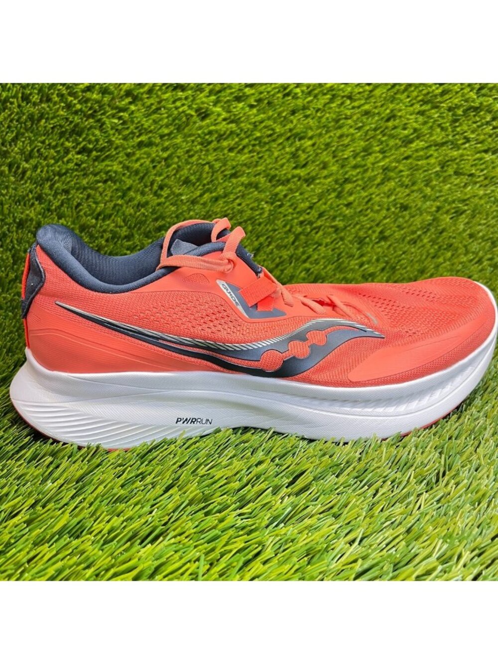 Saucony Guide 15 Womens Size 9.5 Orange Blue Athletic Running Shoes Sneakers